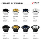 LED Downlight Size Chart