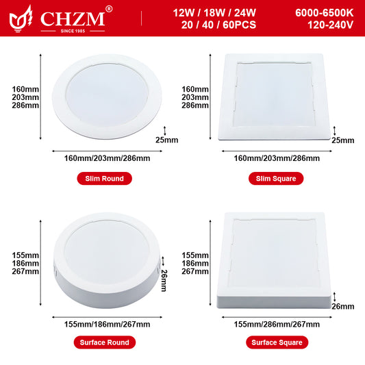 All-Plastic Integrated LED Downlight: Rust-proof & IP44 Moisture-proof for Office/Home