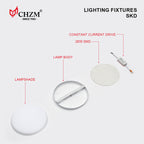 18W-48W Frameless LED Panel Light for Office & Indoor Spaces | CHZM Lighting