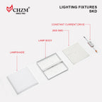 18W-48W Frameless LED Panel Light for Office & Indoor Spaces | CHZM Lighting