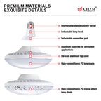 CHZM Detachable Die-Cast Aluminum UFO LED Bulb 30W 50W 60W High Bay Lamp for Warehouse Factory Shop AC165-265V