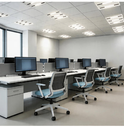 CHZM Anti-Glare LED Grill Panel Light 72W/96W - 595x595mm Recessed Office Ceiling Light - UGR<19 Low Glare Lighting