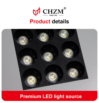 CHZM Anti-Glare LED Grill Panel Light 72W/96W - 595x595mm Recessed Office Ceiling Light - UGR<19 Low Glare Lighting