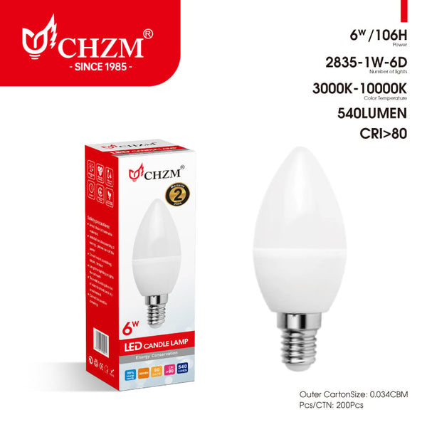 C37 LED Bulb with 2835 LEDs for Indoor Use | CHZM Lighting — Wholesale LED Lighting | CHZM
