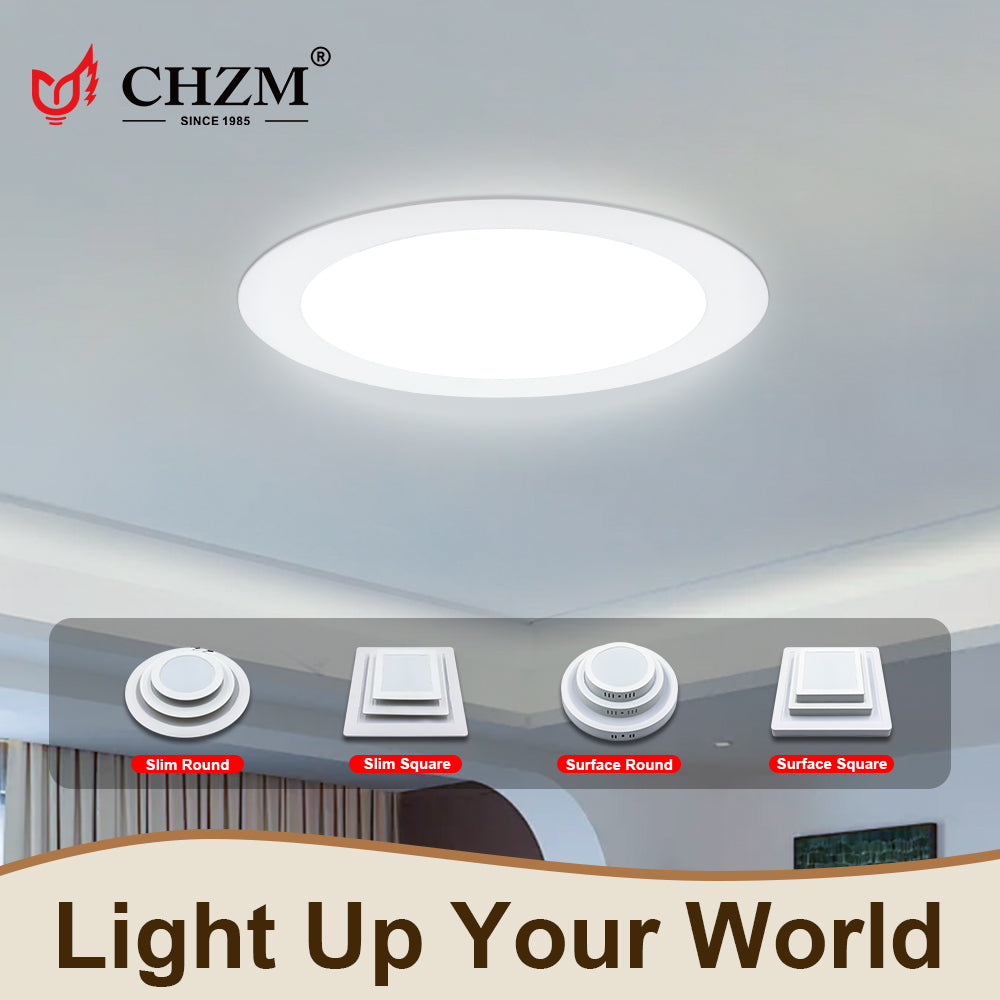 All-Plastic Integrated LED Downlight: Rust-proof & IP44 Moisture-proof for Office/Home
