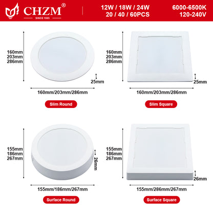 All-Plastic Integrated LED Downlight: Rust-proof & IP44 Moisture-proof for Office/Home