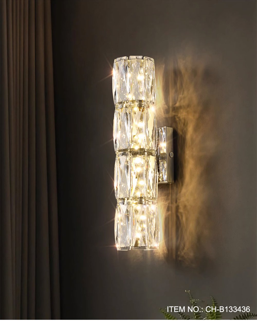 Crystal wall lamp