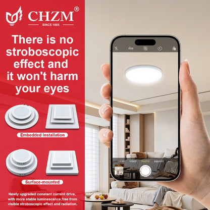 All-Plastic Integrated LED Downlight: Rust-proof & IP44 Moisture-proof for Office/Home