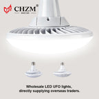 CHZM Detachable Die-Cast Aluminum UFO LED Bulb 30W 50W 60W High Bay Lamp for Warehouse Factory Shop AC165-265V