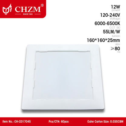 All-Plastic Integrated LED Downlight: Rust-proof & IP44 Moisture-proof for Office/Home
